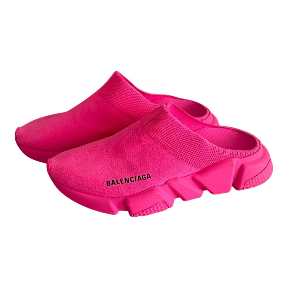Balenciaga Speed Mule Sneakers Neon Pink 38EU 8US Preowned